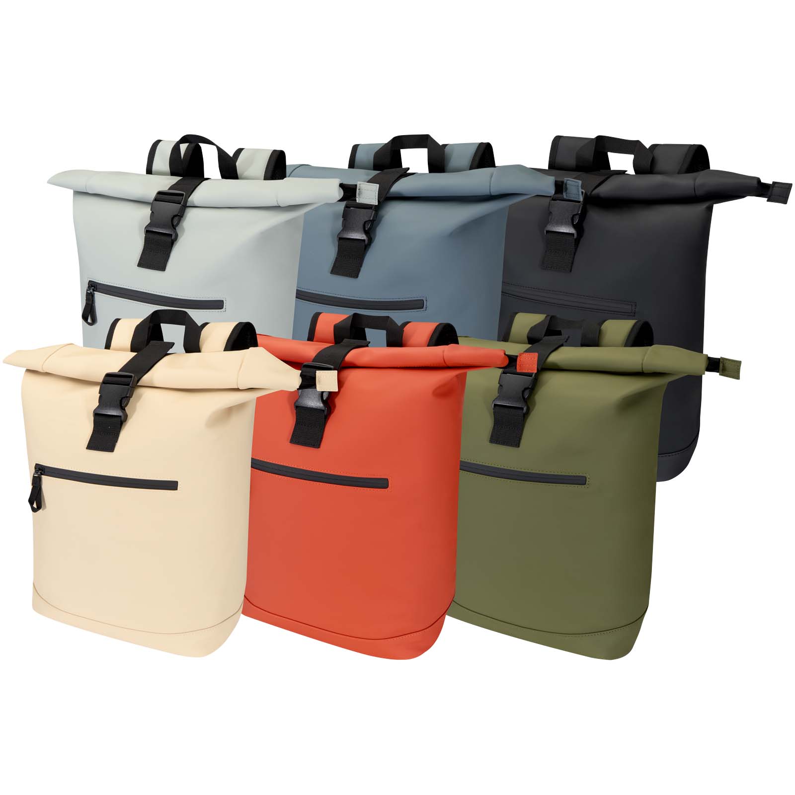 Resi Plus plecak na 15-calowego laptopa o pojemności 18 l z recyklingu, z certyfikatem GRS i zwijaną górną częścią P123104C PFC-130093-W