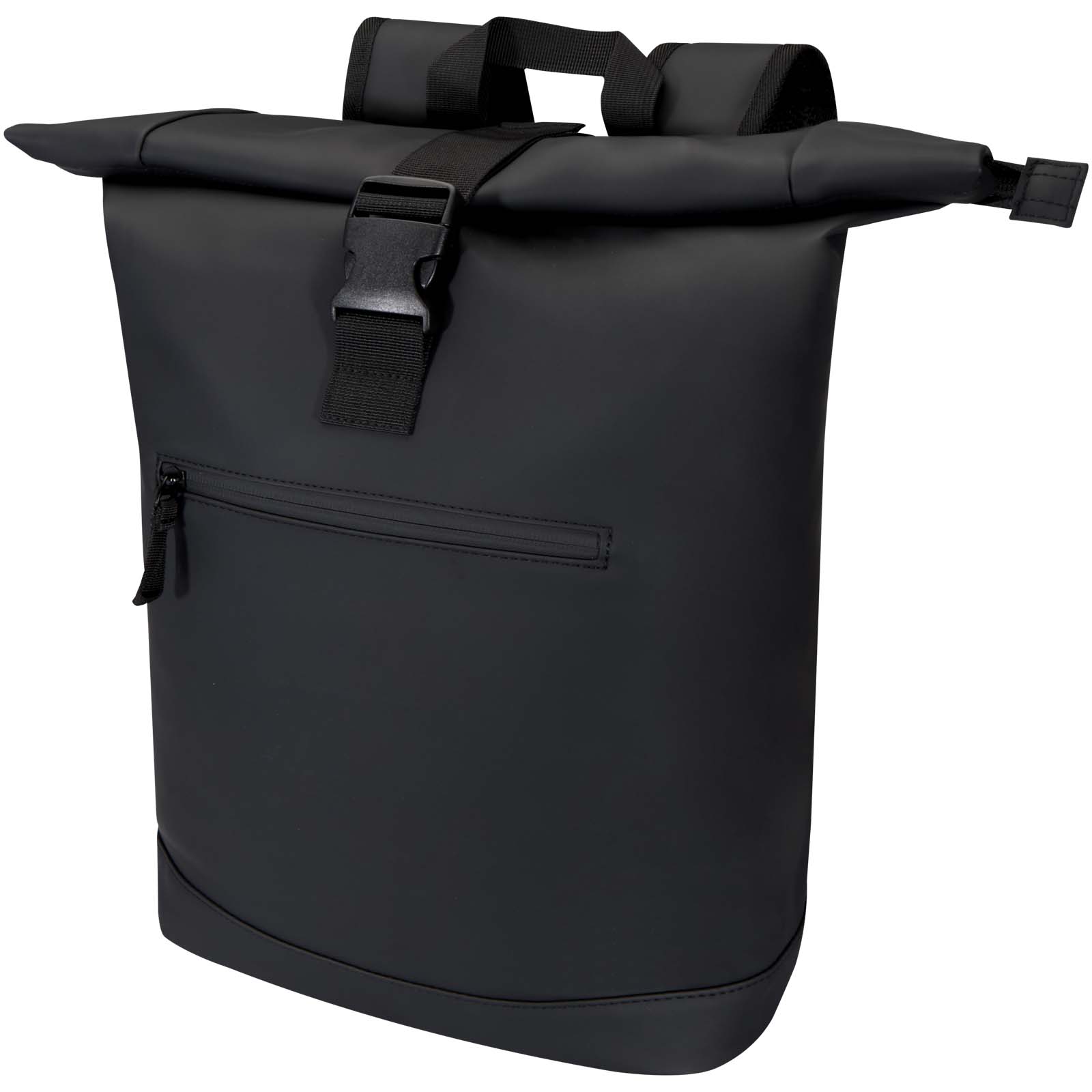 Resi Plus plecak na 15-calowego laptopa o pojemności 18 l z recyklingu, z certyfikatem GRS i zwijaną górną częścią P123104C czarny