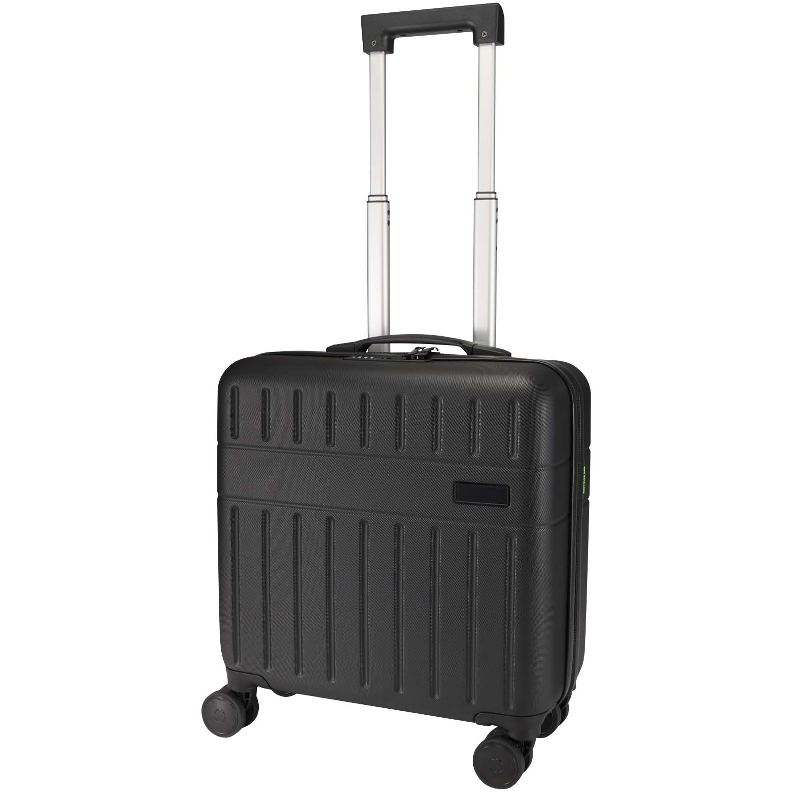 Rover - walizka na kółkach na laptop o przekątnej 16 cali, wykonana z materiałów z recyklingu (GRS), pojemność 30 litrów P178963C czarny Rover - walizka na kółkach na laptop o przekątnej 16 cali, wykonana z materiałów z recyklingu (GRS), pojemność 30 litrów P178963C czarny