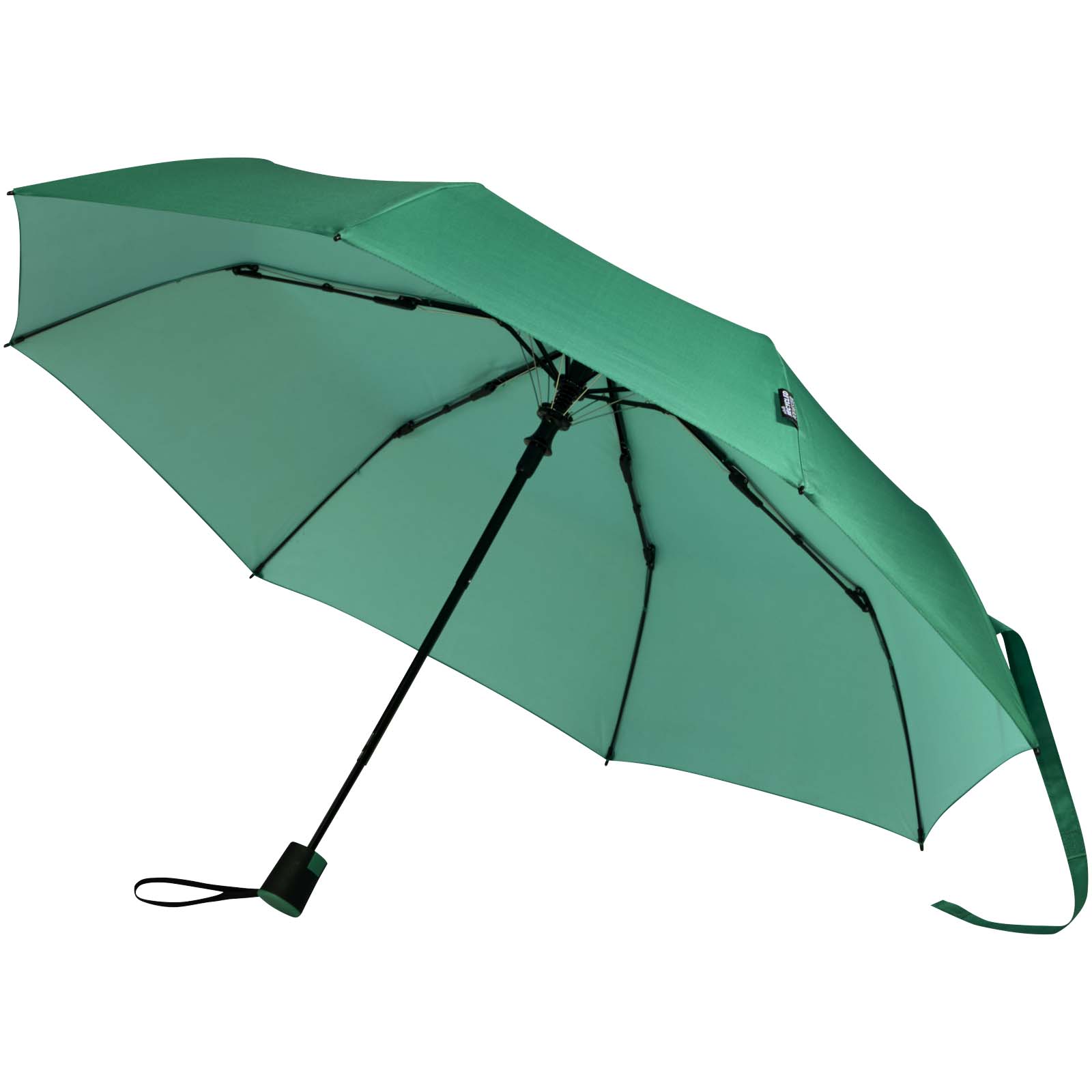 Składany parasol Agnes 21 cali z funkcją automatycznego otwierania, wykonany z tworzywa RPET P178980C zielony