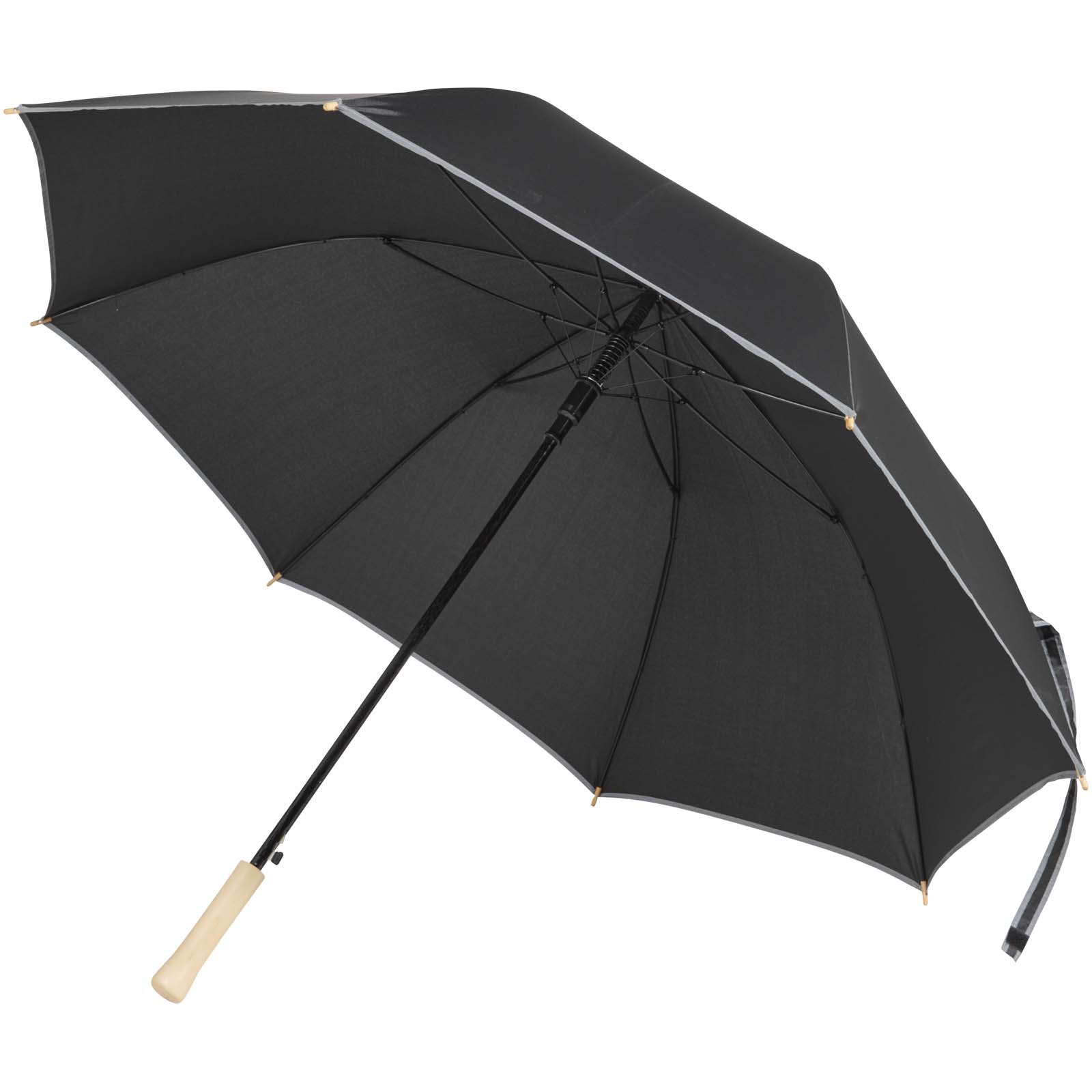 Parasol Norman 30 cali, wykonany z tworzywa sztucznego, odporny na wiatr P179004C czarny