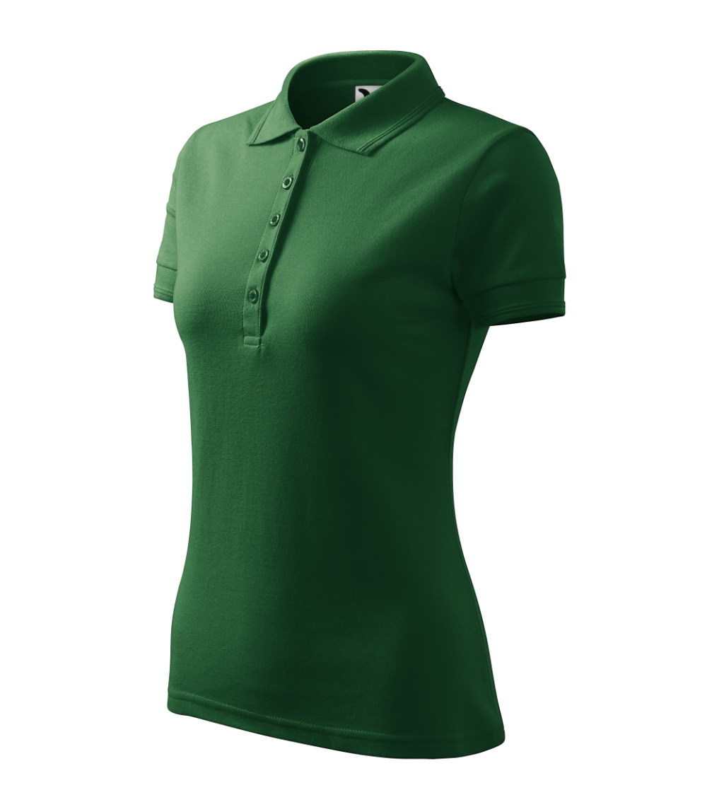 Koszulka polo damska Pique Polo P022403F zieleń butelkowa