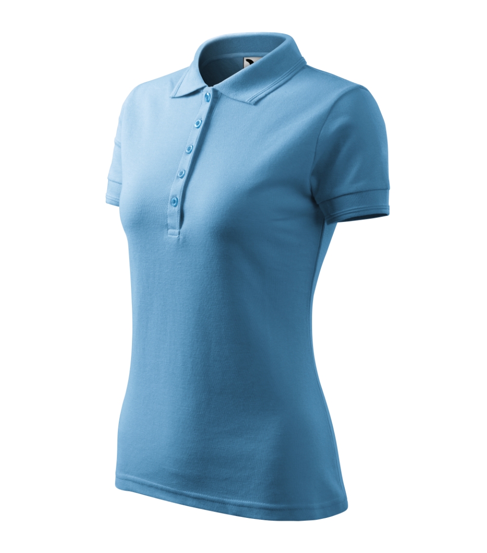 Koszulka polo damska Pique Polo P022403F lazurowy