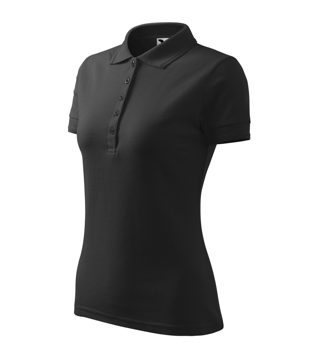 Koszulka polo damska Pique Polo P022403F antracytowy melanż