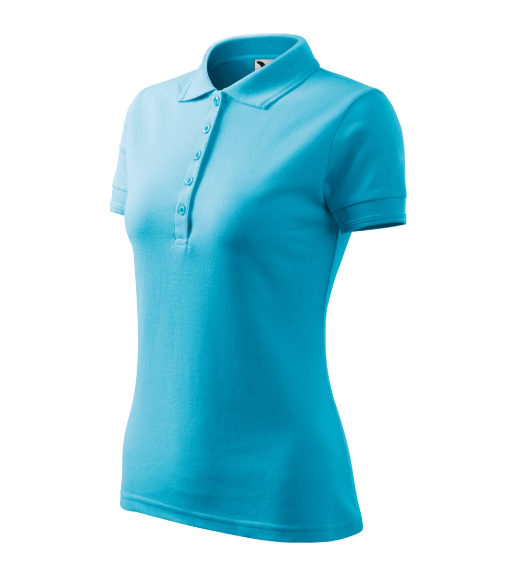 Koszulka polo damska Pique Polo P022403F turkus