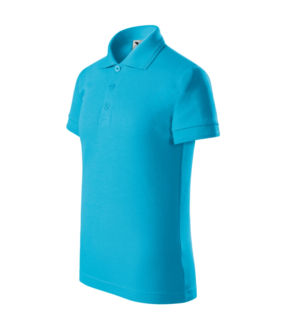 Koszulka polo dziecięca Pique Polo P027509F turkus Koszulka polo dziecięca Pique Polo P027509F turkus
