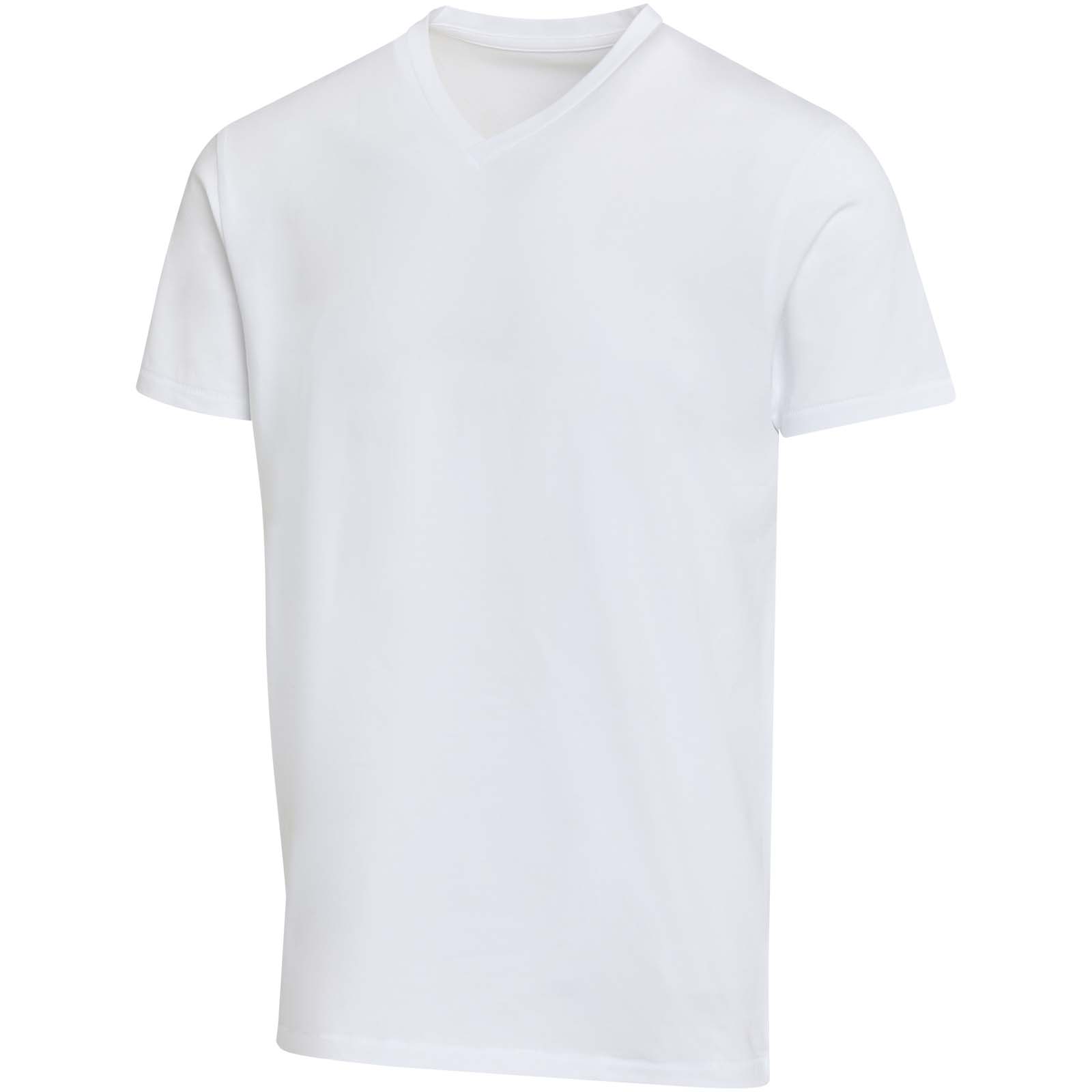 Balfour organiczna koszulka unisex z krótkim rękawem i dekoltem w serek, wykonana z materiału o gramaturze 200 g/m², z certyf P156831C PFC-39665-W