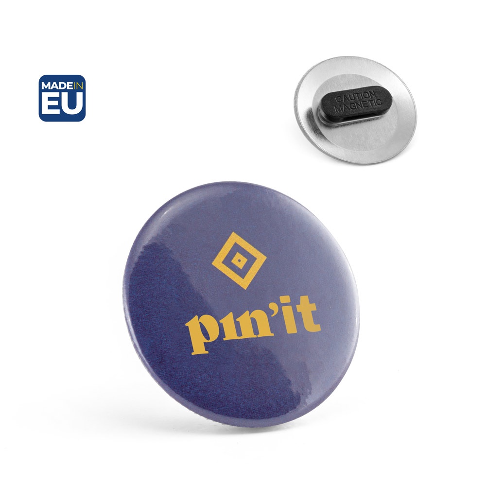 Button P'IN 8. Button P'IN 8. Okrągła przypinka z podwójnym zapięciem magnetycznym P179769S ST-73127-340