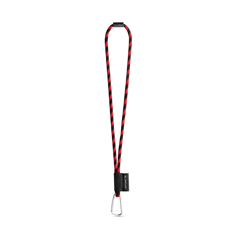 75089. SET Lanyard TUBE Long (Ø 7 mm) z karabińczykiem w kształcie litery D o długości 55 mm i zapięciem bezpieczeństwa o średnicy Ø 7 mm P040881S czarny / czerwony 75089. SET Lanyard TUBE Long (Ø 7 mm) z karabińczykiem w kształcie litery D o długości 55 mm i zapięciem bezpieczeństwa o średnicy Ø 7 mm P040881S czarny / czerwony