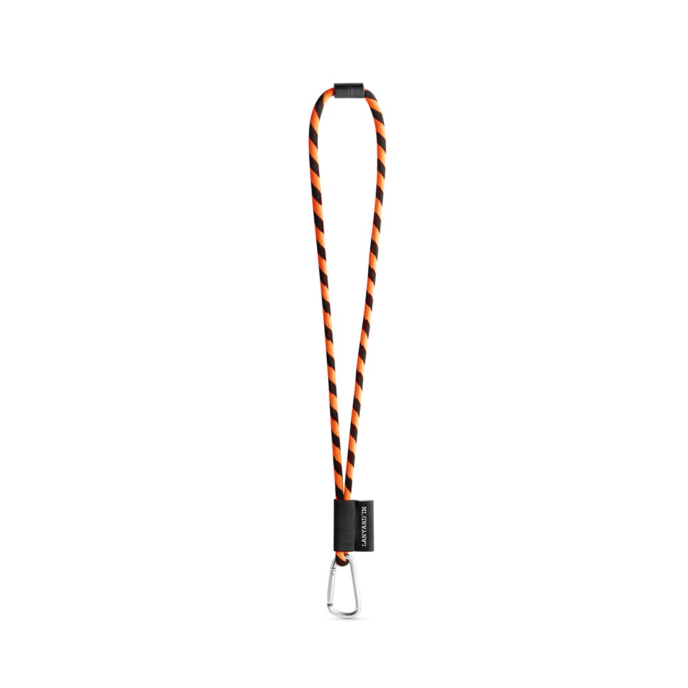 75089. SET Lanyard TUBE Long (Ø 7 mm) z karabińczykiem w kształcie litery D o długości 55 mm i zapięciem bezpieczeństwa o średnicy Ø 7 mm P040881S czarny / pomarańczowy 75089. SET Lanyard TUBE Long (Ø 7 mm) z karabińczykiem w kształcie litery D o długości 55 mm i zapięciem bezpieczeństwa o średnicy Ø 7 mm P040881S czarny / pomarańczowy