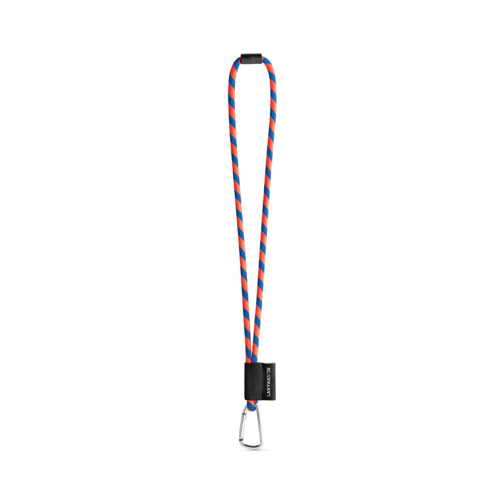 75089. SET Lanyard TUBE Long (Ø 7 mm) z karabińczykiem w kształcie litery D o długości 55 mm i zapięciem bezpieczeństwa o średnicy Ø 7 mm P040881S pomarańczowy chrom / szafirowy 75089. SET Lanyard TUBE Long (Ø 7 mm) z karabińczykiem w kształcie litery D o długości 55 mm i zapięciem bezpieczeństwa o średnicy Ø 7 mm P040881S pomarańczowy chrom / szafirowy