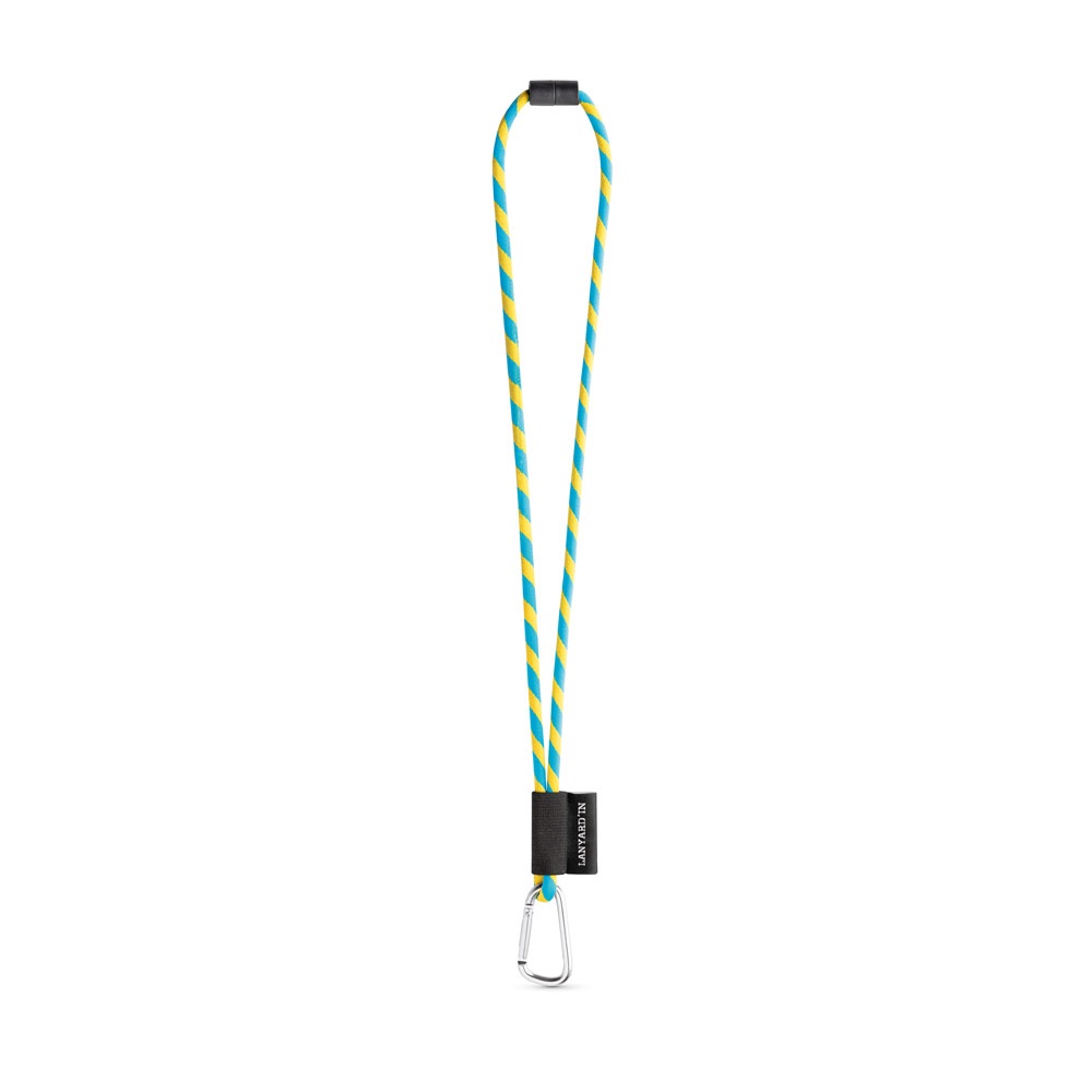75089. SET Lanyard TUBE Long (Ø 7 mm) z karabińczykiem w kształcie litery D o długości 55 mm i zapięciem bezpieczeństwa o średnicy Ø 7 mm P040881S żółty / błękitny 75089. SET Lanyard TUBE Long (Ø 7 mm) z karabińczykiem w kształcie litery D o długości 55 mm i zapięciem bezpieczeństwa o średnicy Ø 7 mm P040881S żółty / błękitny