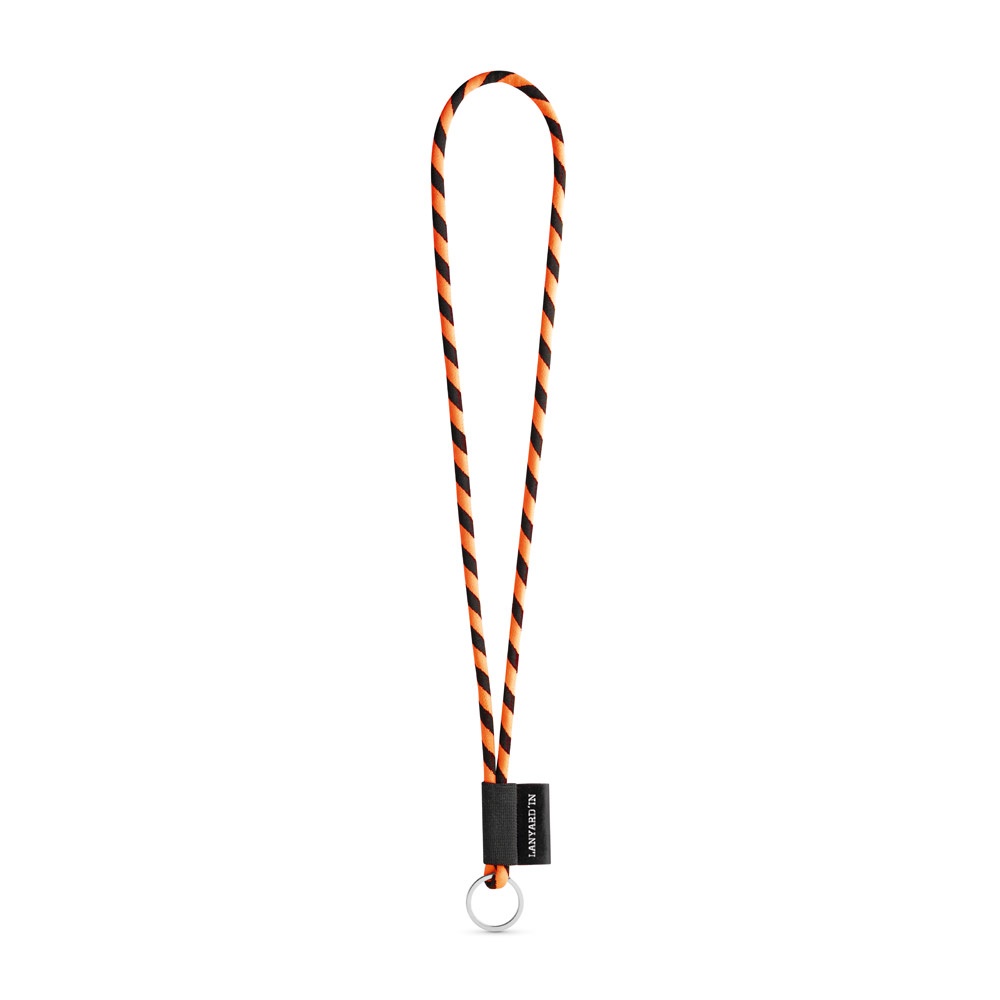 75093. SET Lanyard TUBE Long (Ø 7 mm) z kółkiem Ø 32 mm P040983S czarny / pomarańczowy 75093. SET Lanyard TUBE Long (Ø 7 mm) z kółkiem Ø 32 mm P040983S czarny / pomarańczowy