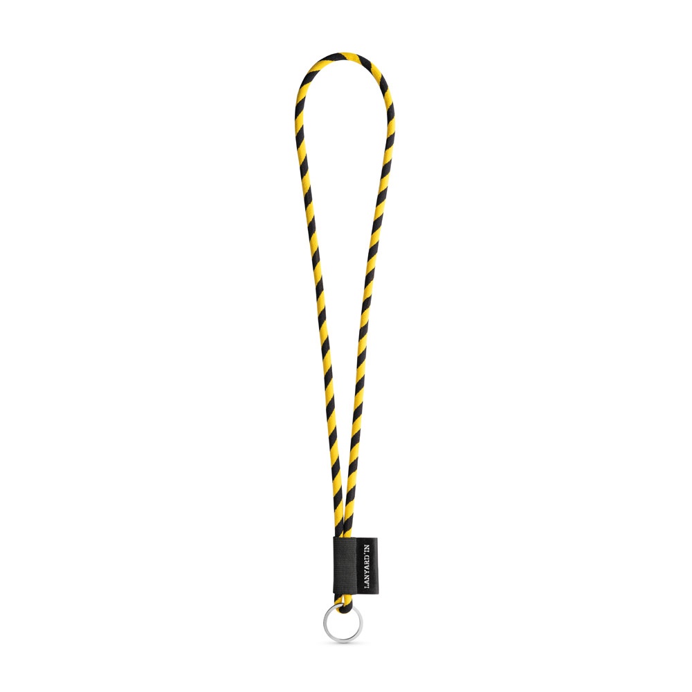 75093. SET Lanyard TUBE Long (Ø 7 mm) z kółkiem Ø 32 mm P040983S czarny / żółty 75093. SET Lanyard TUBE Long (Ø 7 mm) z kółkiem Ø 32 mm P040983S czarny / żółty