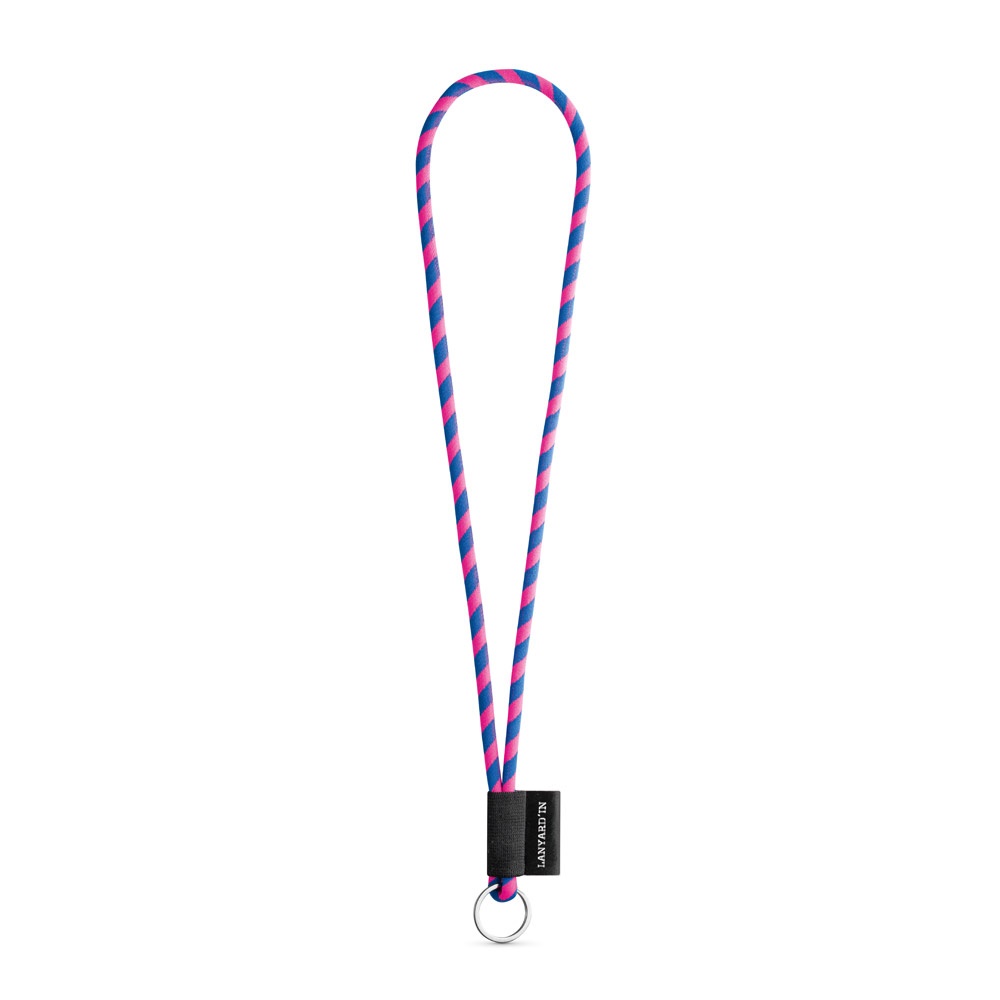 75093. SET Lanyard TUBE Long (Ø 7 mm) z kółkiem Ø 32 mm P040983S opalizujący różowy / szafirowy 75093. SET Lanyard TUBE Long (Ø 7 mm) z kółkiem Ø 32 mm P040983S opalizujący różowy / szafirowy