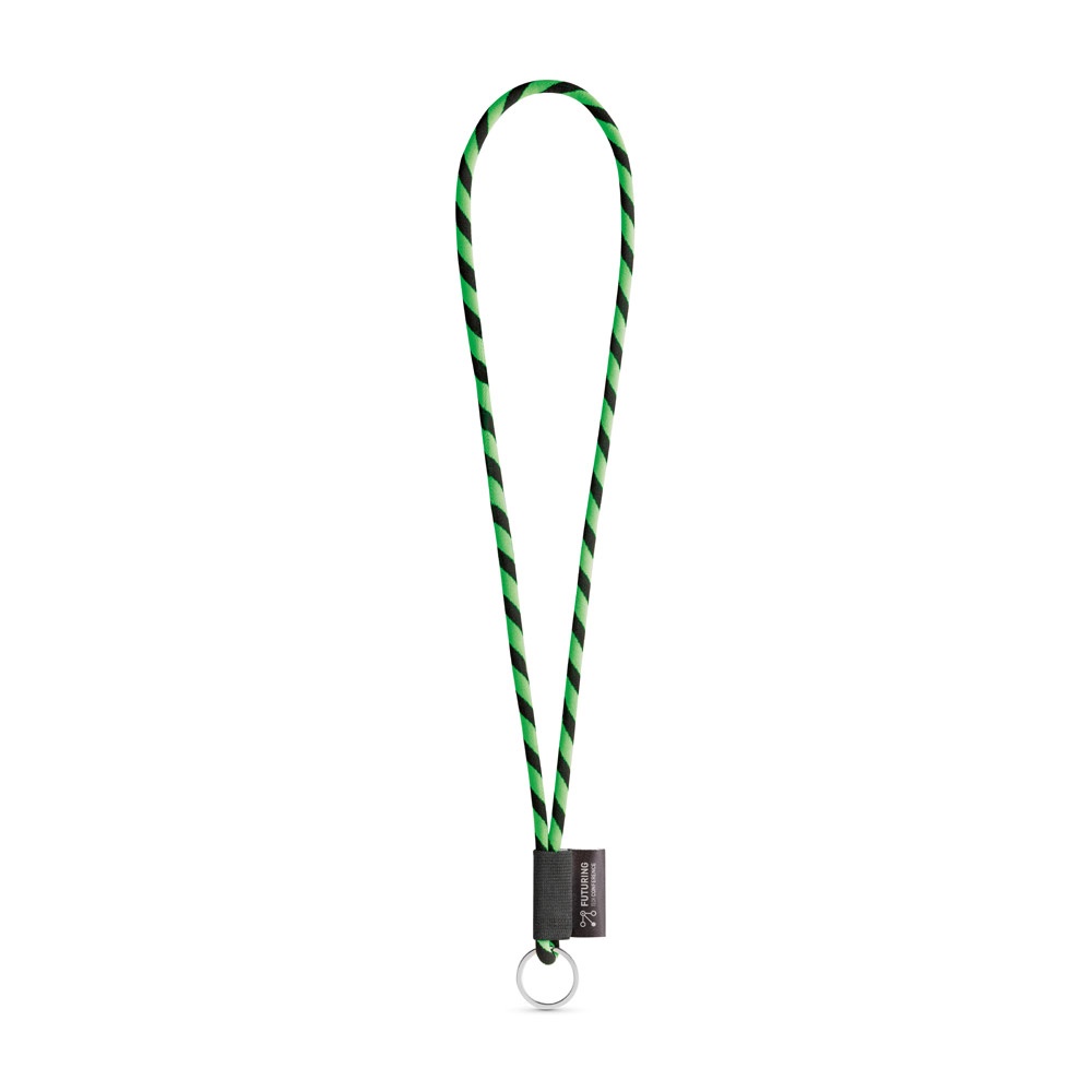 75093. SET Lanyard TUBE Long (Ø 7 mm) z kółkiem Ø 32 mm P040983S fluorescencyjny zielony / czarny 75093. SET Lanyard TUBE Long (Ø 7 mm) z kółkiem Ø 32 mm P040983S fluorescencyjny zielony / czarny