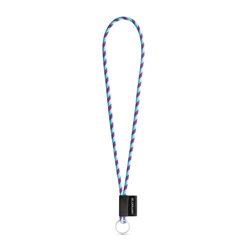 75093. SET Lanyard TUBE Long (Ø 7 mm) z kółkiem Ø 32 mm P040983S purpurowy / błękitny 75093. SET Lanyard TUBE Long (Ø 7 mm) z kółkiem Ø 32 mm P040983S purpurowy / błękitny