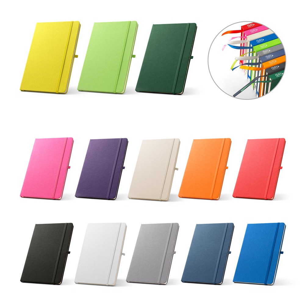 ANNE. Notatnik A5 z poliestru z recyklingu (100% rPET) z kartkami w linie P083120S ST-93297-W