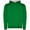 Urban dziecięca bluza z kapturem 280 g/m² P081675C kelly green / biały Urban dziecięca bluza z kapturem 280 g/m² P081675C kelly green / biały