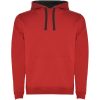 Urban męska bluza z kapturem 280 g/m² P081546C czerwony / czarny Urban męska bluza z kapturem 280 g/m² P081546C czerwony / czarny