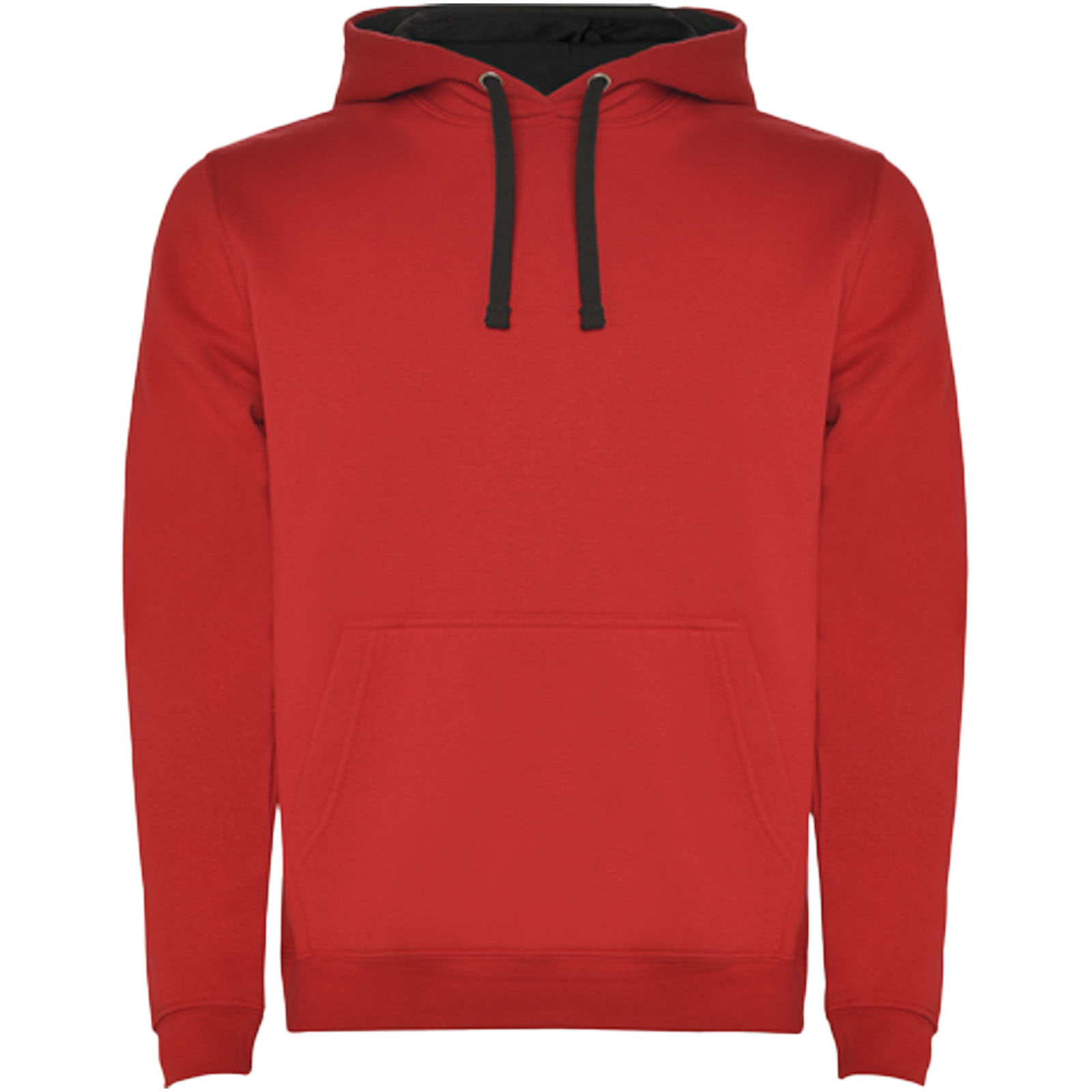 Urban męska bluza z kapturem 280 g/m² P081546C czerwony / czarny Urban męska bluza z kapturem 280 g/m² P081546C czerwony / czarny