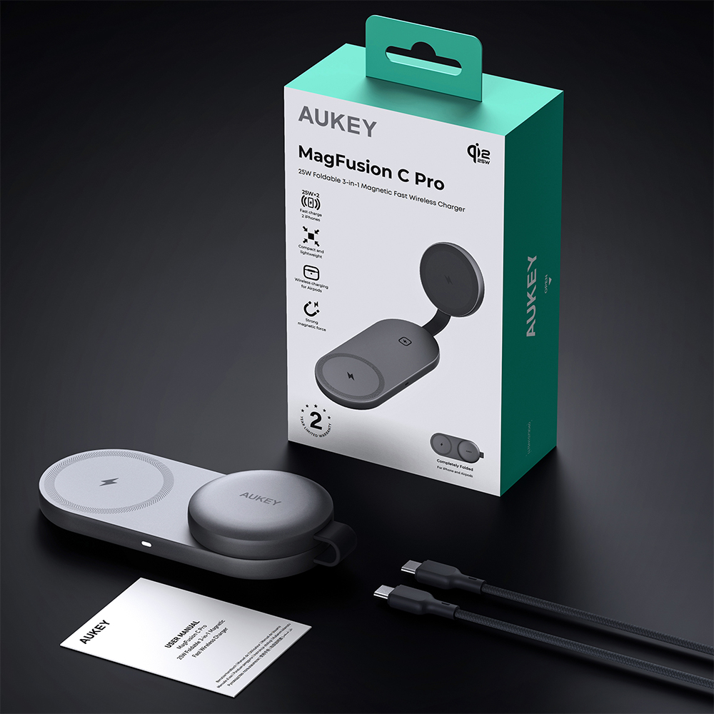 Ładowarka bezprzewodowa 3 w 1 25W Aukey P178142X 8 Ładowarka bezprzewodowa 3 w 1 25W Aukey P178142X