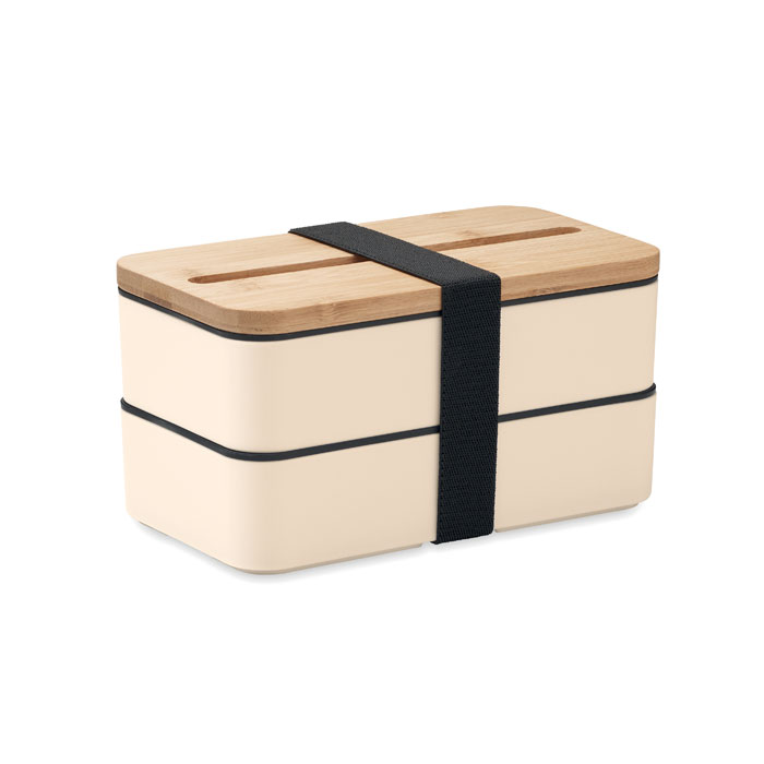 Lunch box z PP z P051095O bezowy