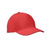 5-panel czapka z daszkiem 180gr P100743O czerwony
