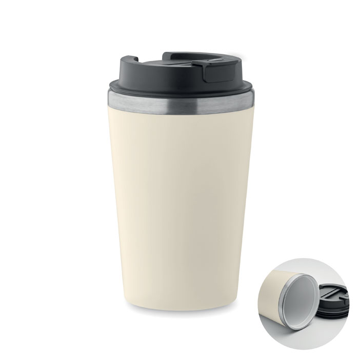 Kubek z warstwą ceramiczną 350 P101163O bezowy
