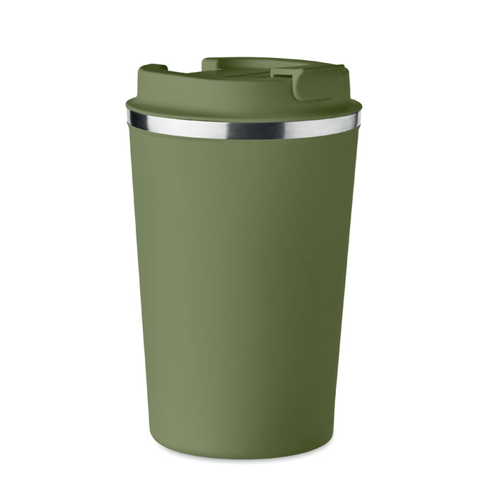 Dwuścienny kubek 350 ml P017688O ciemnozielony Dwuścienny kubek 350 ml P017688O ciemnozielony