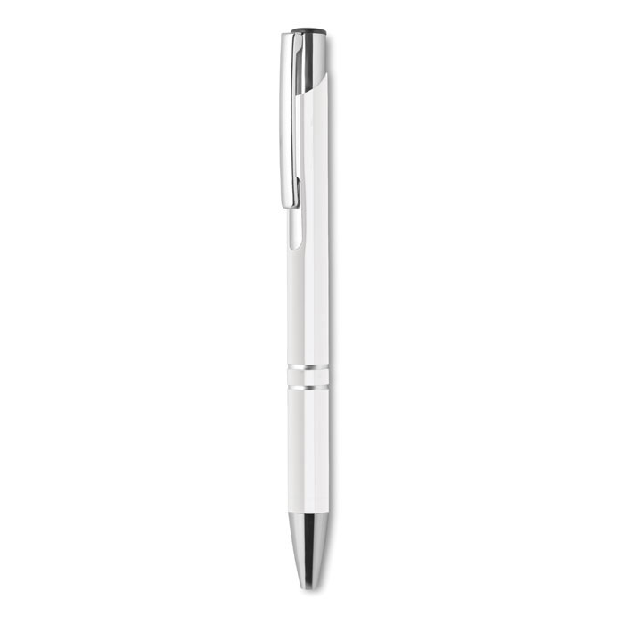 Długopis aluminiowy, recykling P018593O bialy