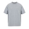 BOXY MEN T-SHIRT OVERSIZE P125756O jasnoszary melanż