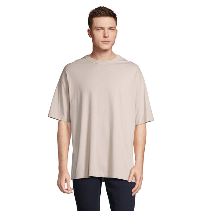 BOXY MEN T-SHIRT OVERSIZE P125756O linen twin