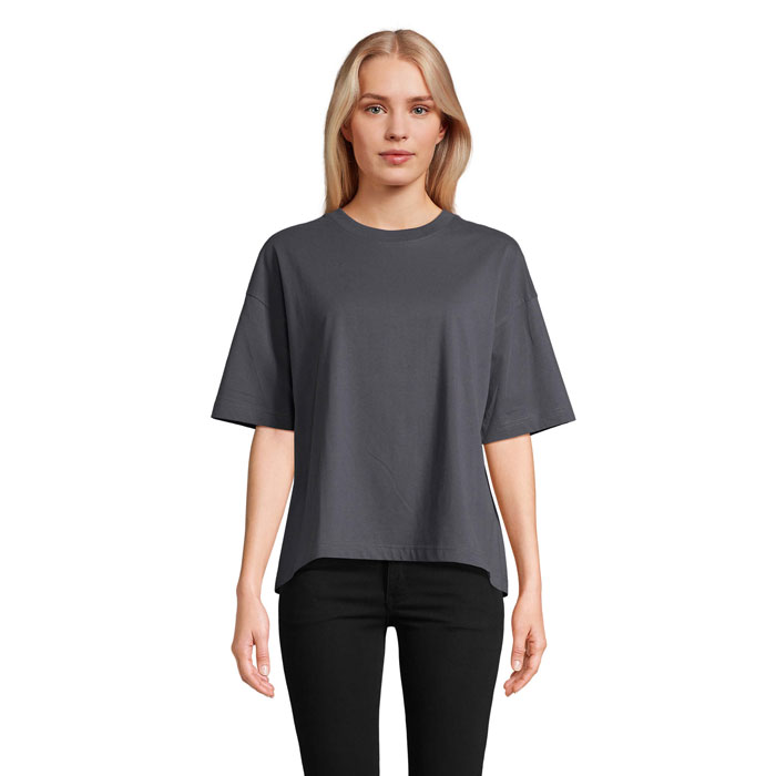BOXY WOMEN T-SHIRT OVERSIZE P125791O mysi szary