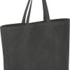 Torba bawełniana z recyklingu, z długimi uszami 320 g/m2 MANHATTAN P179998G czarny