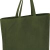 Torba bawełniana z recyklingu, z długimi uszami 320 g/m2 MANHATTAN P179998G oliwkowy