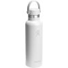 Hydro Flask Standard Mouth 621 ml – termoizolowana butelka na wodę ze stali nierdzewnej, z pokrywką ze słomką. P181618C biały