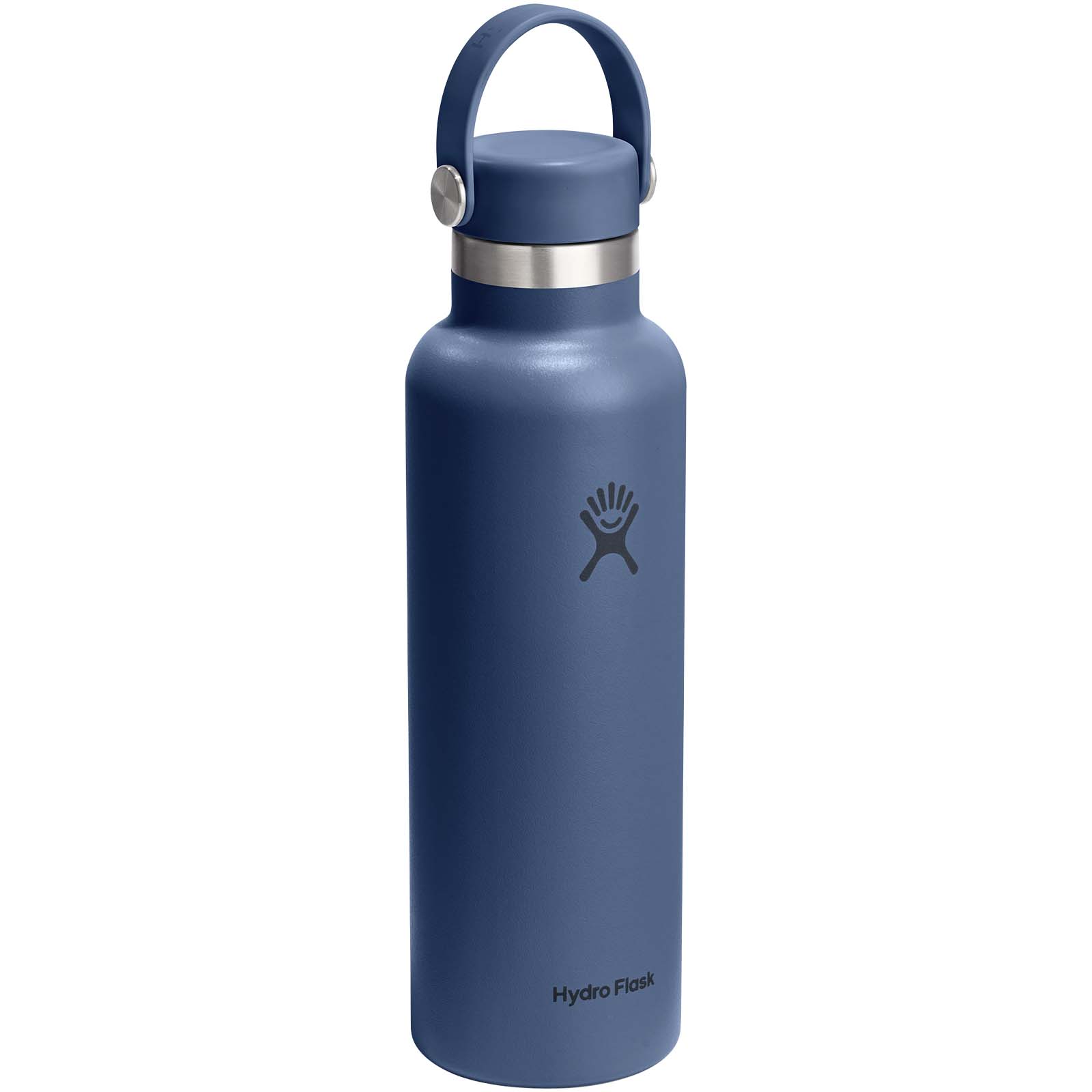 Hydro Flask Standard Mouth 621 ml – termoizolowana butelka na wodę ze stali nierdzewnej, z pokrywką ze słomką. P181618C środkowy niebieski