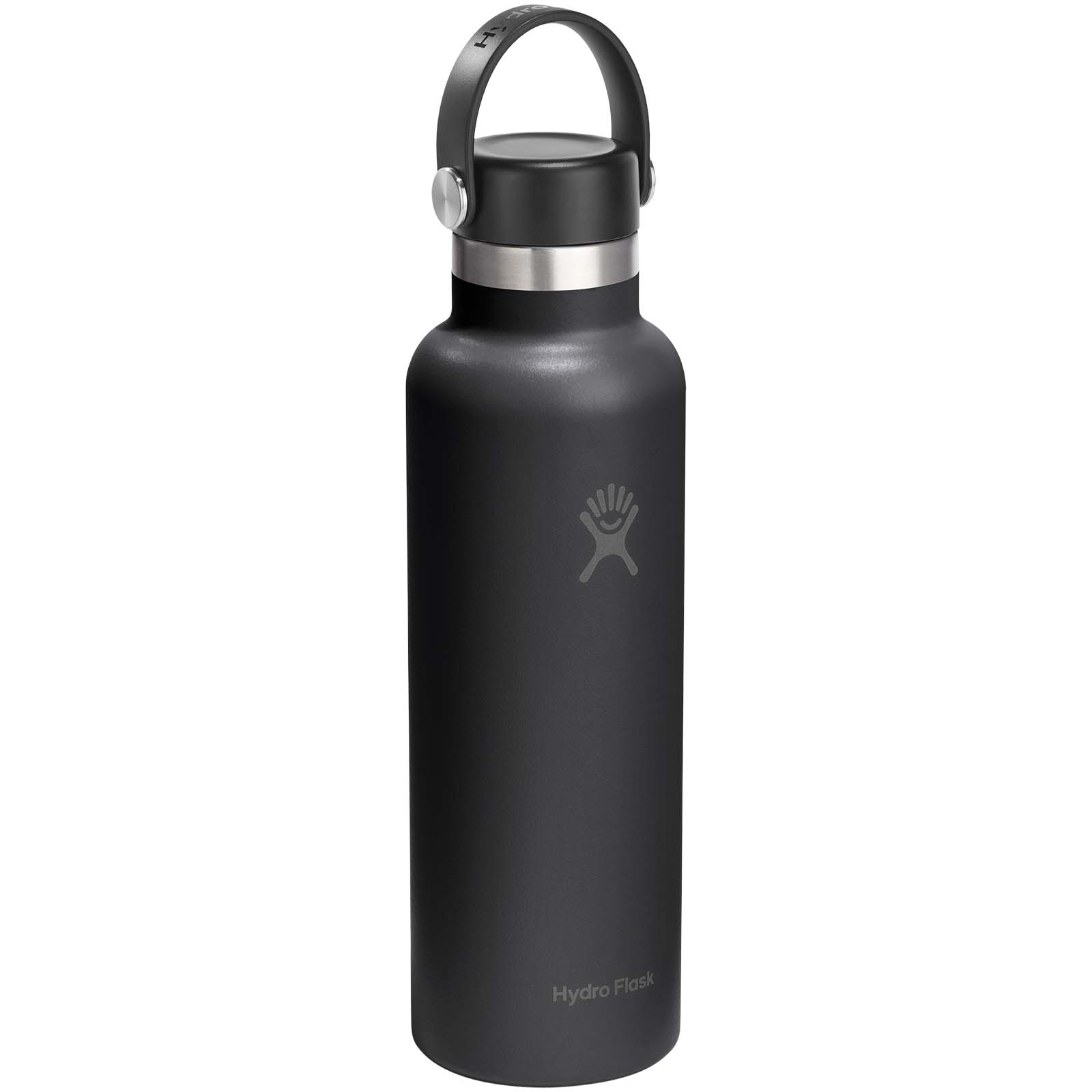 Hydro Flask Standard Mouth 621 ml – termoizolowana butelka na wodę ze stali nierdzewnej, z pokrywką ze słomką. P181618C czarny