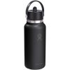 Hydro Flask Wide Mouth 946 ml – termoizolowana butelka na wodę ze stali nierdzewnej, z nakrętką ze słomką P181626C biały
