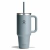 1183 ML TRAVEL TUMBLER CLEAR LID SHALE GRAY P181877P 1 1183 ML TRAVEL TUMBLER CLEAR LID SHALE GRAY P181877P