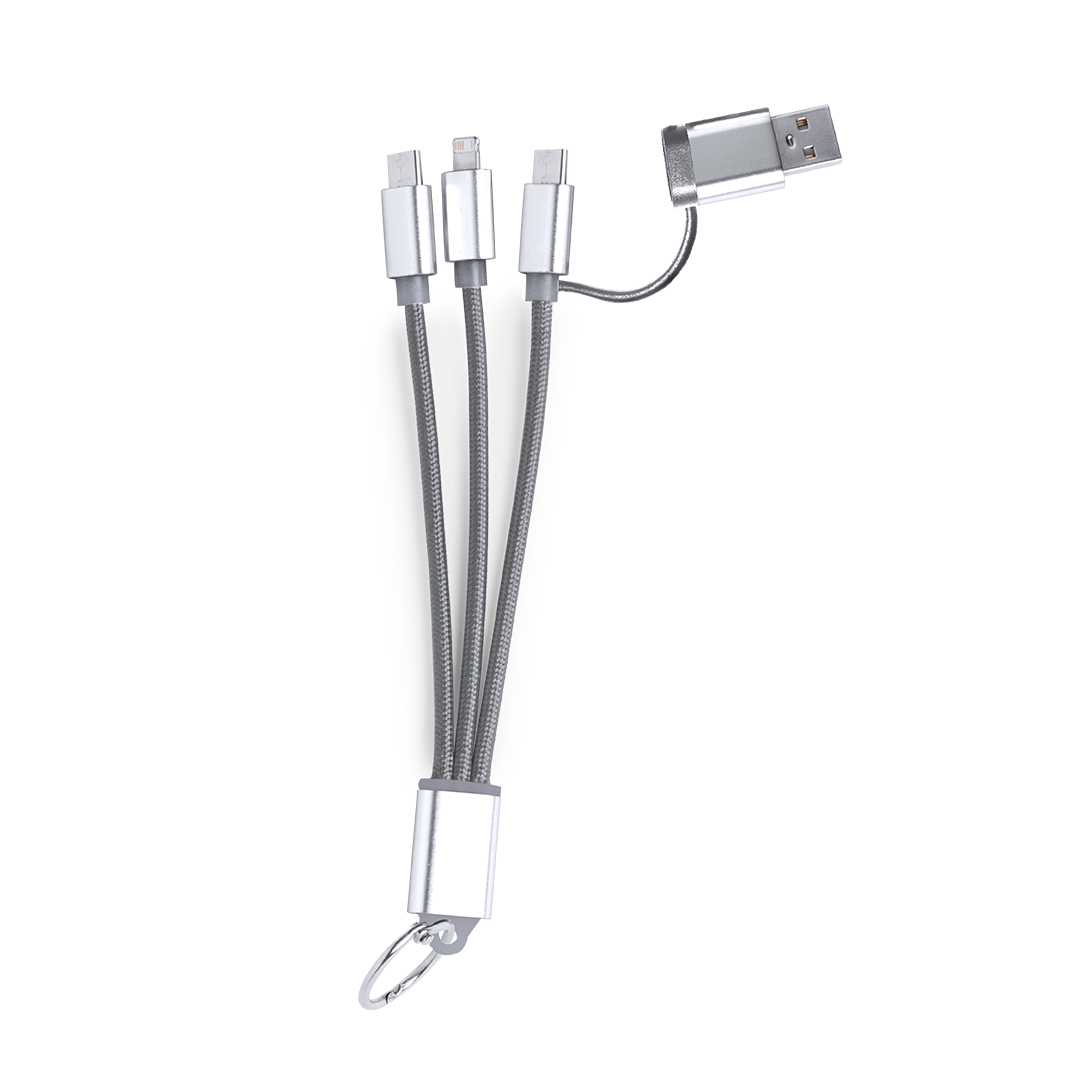 Kabel ładujący Frecles P167057T srebrny Kabel ładujący Frecles P167057T srebrny