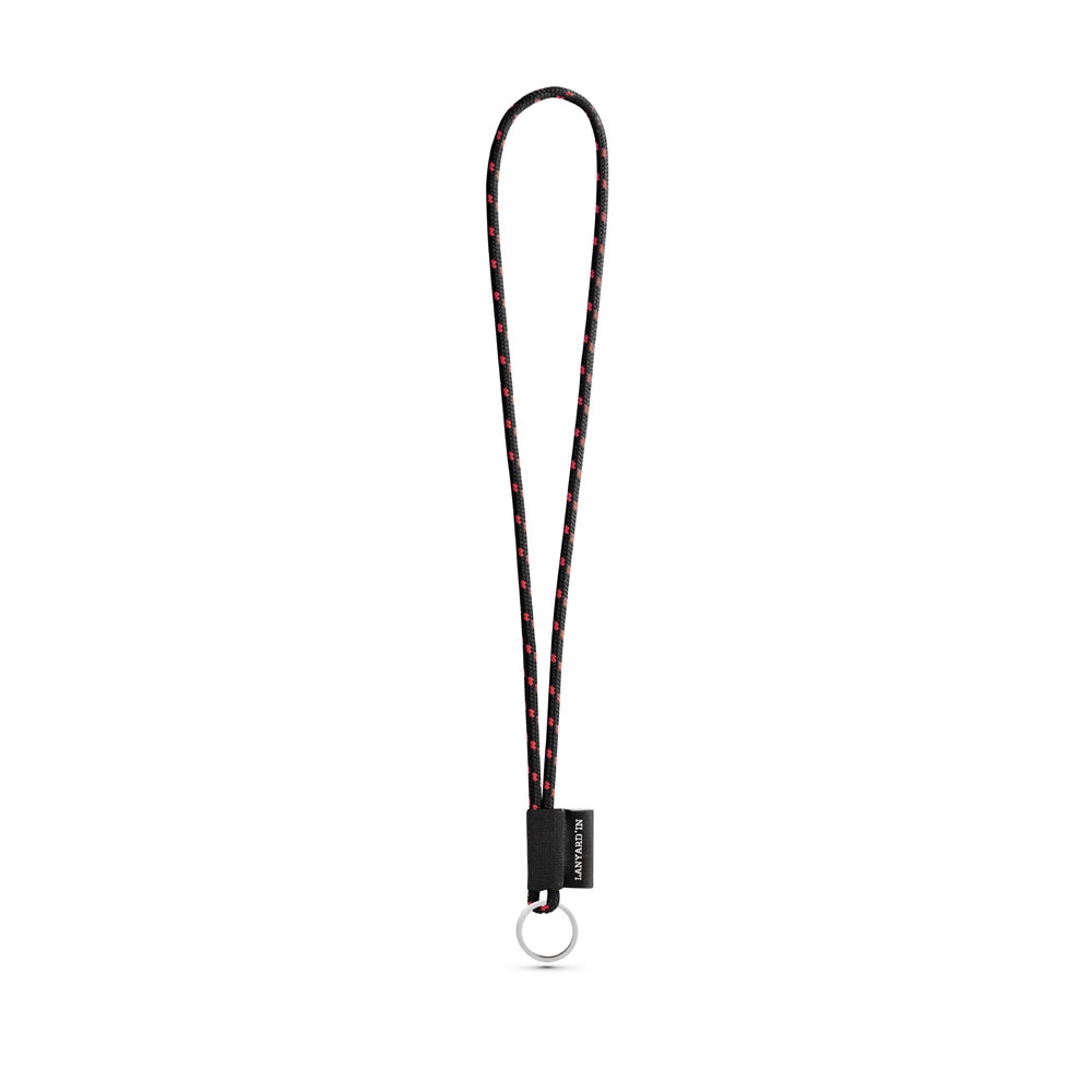SET Lanyard NAUTIC Long (Ø 5 mm) z kółkiem Ø 32 mm P102103S czarny / czerwony SET Lanyard NAUTIC Long (Ø 5 mm) z kółkiem Ø 32 mm P102103S czarny / czerwony