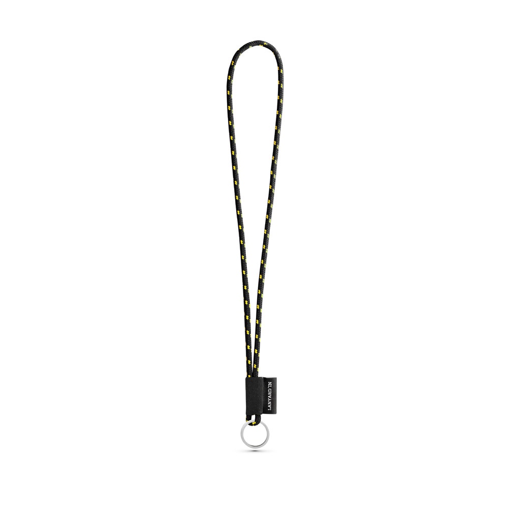 SET Lanyard NAUTIC Long (Ø 5 mm) z kółkiem Ø 32 mm P102103S czarny / żółty SET Lanyard NAUTIC Long (Ø 5 mm) z kółkiem Ø 32 mm P102103S czarny / żółty