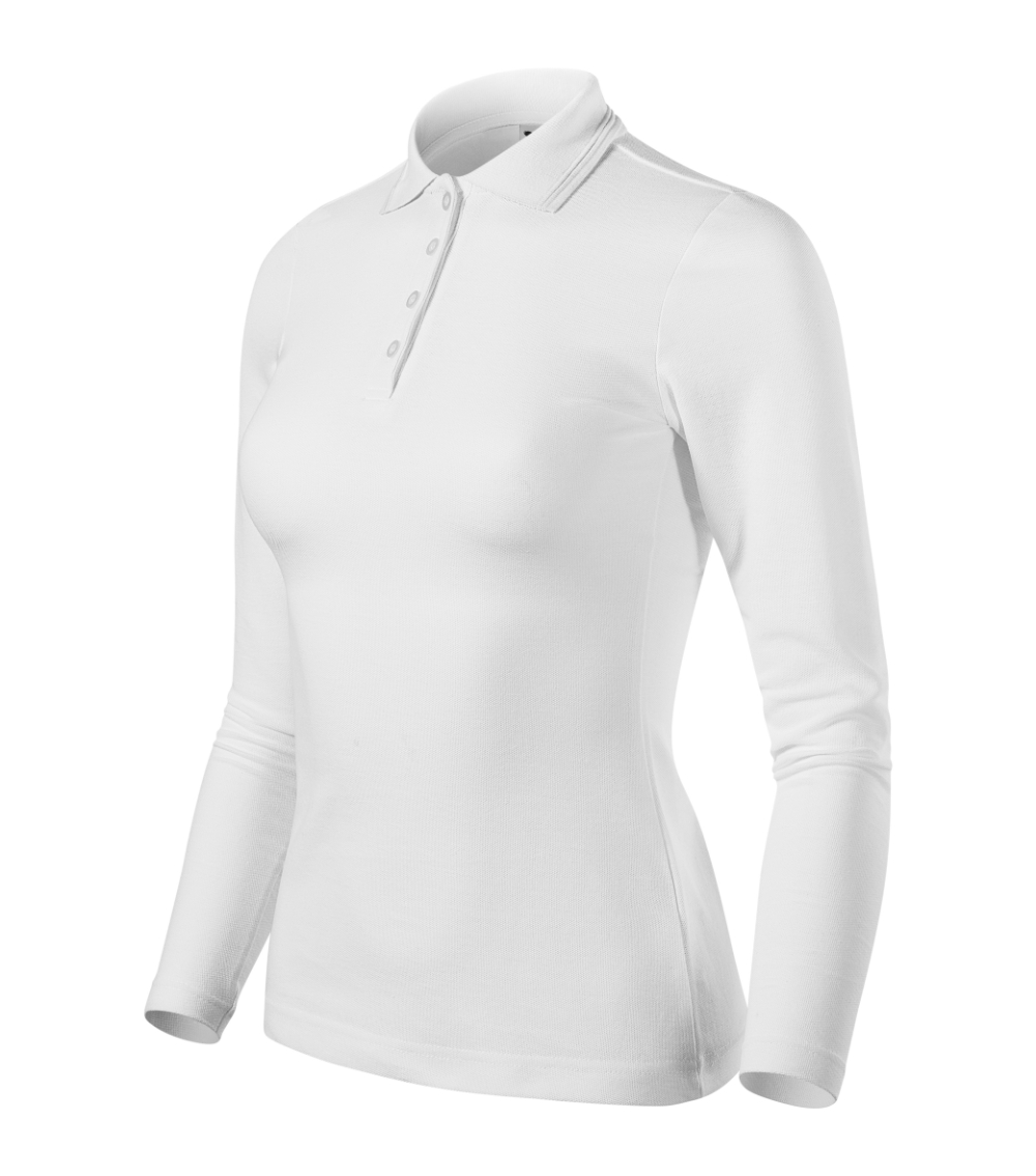Koszulka polo damska Pique Polo LS P049292F biały