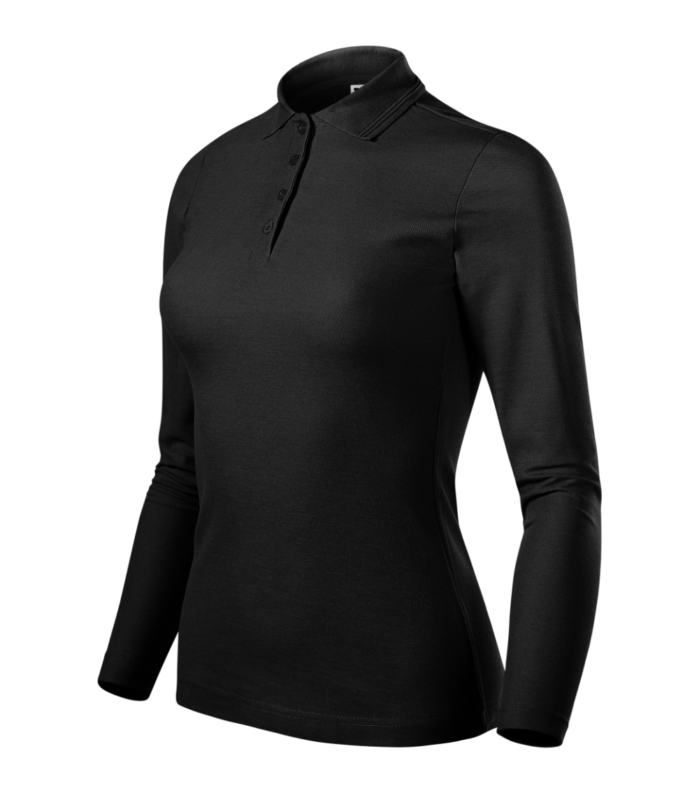 Koszulka polo damska Pique Polo LS P049292F czarny