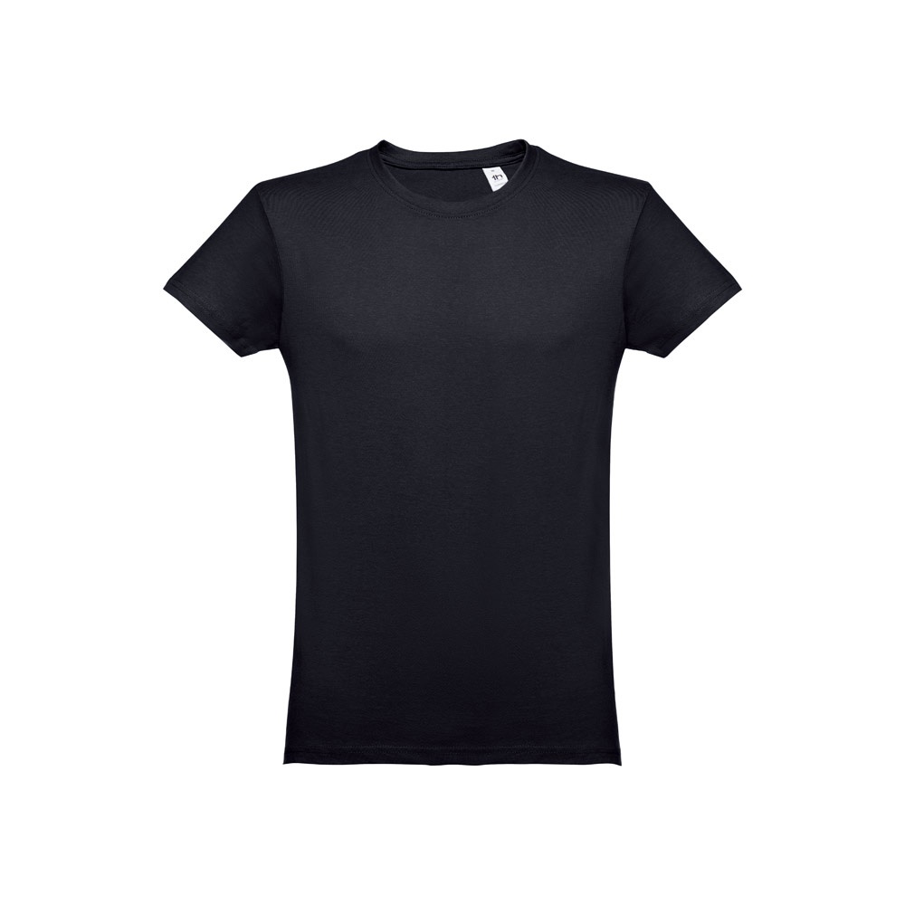 THC LUANDA. T-shirt męski z bawełny rurkowej P032114S czarny