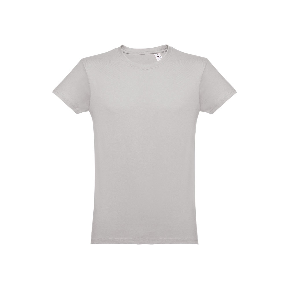 THC LUANDA. T-shirt męski z bawełny rurkowej P032114S jasnoszary