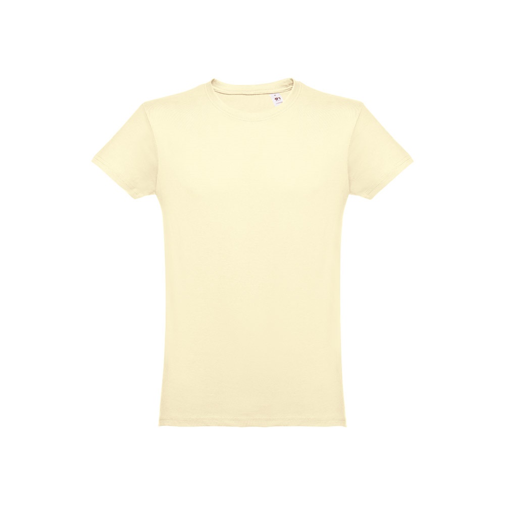 THC LUANDA. T-shirt męski z bawełny rurkowej P032114S pastelowy żółty