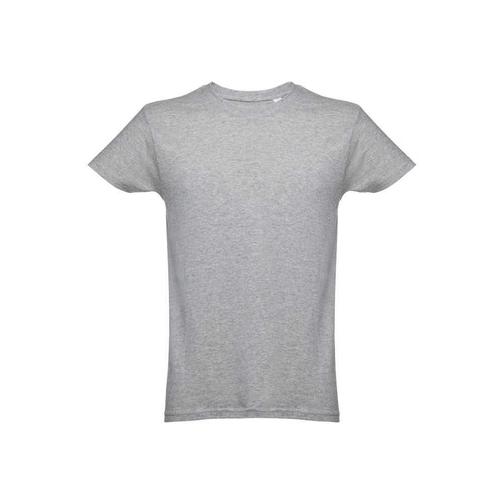 THC LUANDA. T-shirt męski z bawełny rurkowej P032114S jasnoy szary melanż